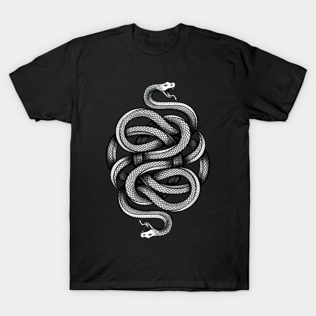 Snake Knot T-Shirt by polliadesign